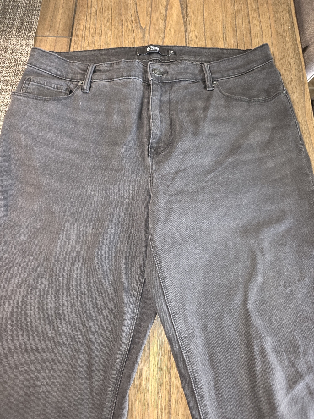 Hudson Jeans Women's Slim Straight Black-Gray Denim